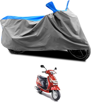 CODOKI Waterproof Two Wheeler Cover for Mahindra(Duro 125, Grey, Blue)