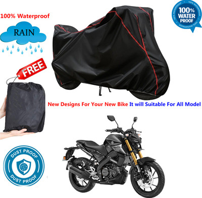 AutoGalaxy Waterproof Two Wheeler Cover for Yamaha(MT 15 New BS6, Black)