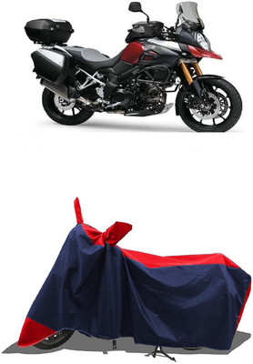 SUGASHRI Waterproof Two Wheeler Cover for Suzuki(V Strom 1000, Red, Blue)