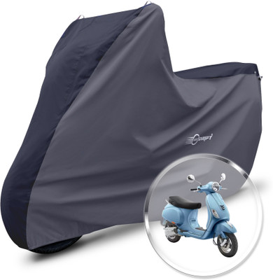 Neodrift Two Wheeler Cover for Vespa(ZX 125, Black, Grey)