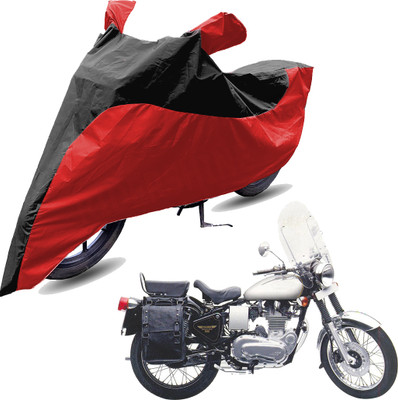 RiderShine Two Wheeler Cover for Royal Enfield(Machismo 500, Red, Black)