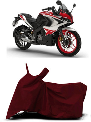 VESMEI Two Wheeler Cover for Bajaj(Pulsar 220, Red)