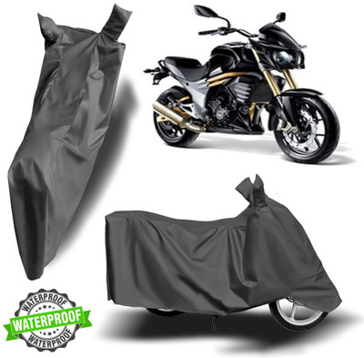 ROYAL AUTO MART Waterproof Two Wheeler Cover for Mahindra(Mojo UT 300, Grey)