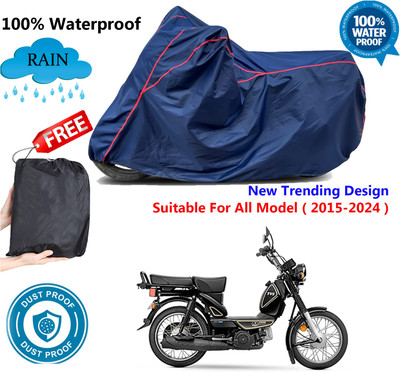 AUTOCAD Waterproof Two Wheeler Cover for TVS(XL 100 Heavy Duty BS6, Blue, Red)