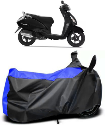 Mdstar Waterproof Two Wheeler Cover for TVS(Jupiter, Blue, Black)