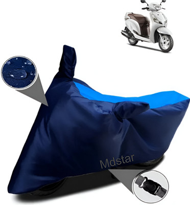 Mdstar Waterproof Two Wheeler Cover for Honda(Aviator, Blue)