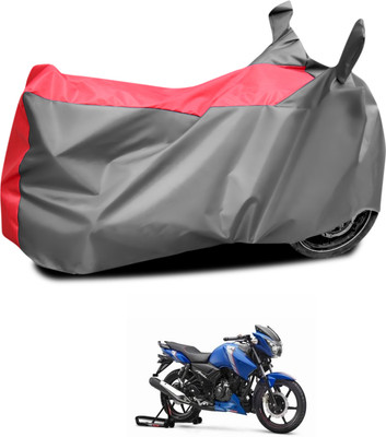 CODOKI Waterproof Two Wheeler Cover for TVS(Apache RTR 180, Grey, Red)