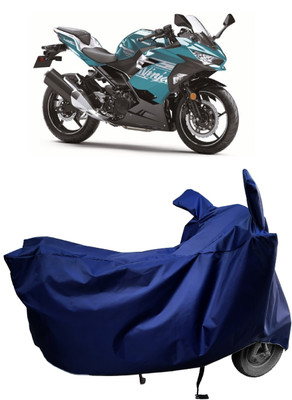 Amexride Two Wheeler Cover for Kawasaki(Ninja 400 BS6, Blue)