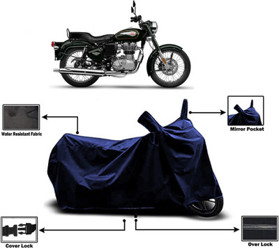 Amexride Two Wheeler Cover for Royal Enfield(Standardv, Blue)
