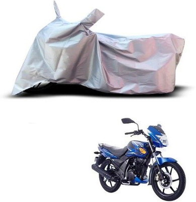 Varnwal E Commerce Waterproof Two Wheeler Cover for TVS(Flame SR125, Silver)