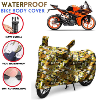 kerwa Waterproof Two Wheeler Cover for KTM(RC 200, Multicolor)
