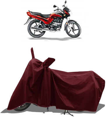 KEDIT Two Wheeler Cover for Hero(Passion Plus, Maroon)
