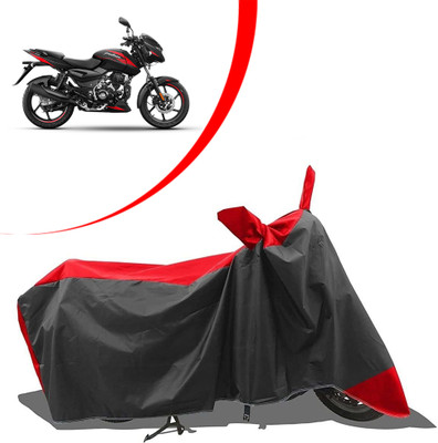 SEBONGO Waterproof Two Wheeler Cover for Bajaj(Pulsar 125, Black, Red)