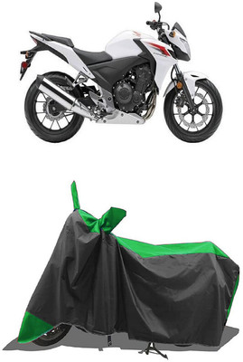SUGASHRI Waterproof Two Wheeler Cover for Honda(CB500F, Green, Black)