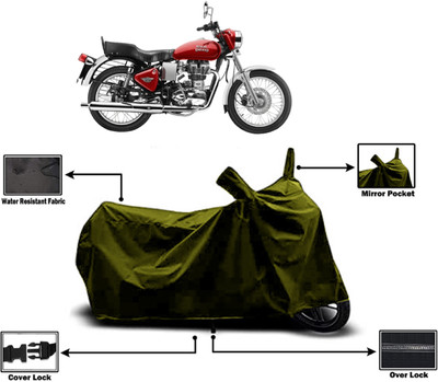 Amexride Two Wheeler Cover for Royal Enfield(Electra 4S, Green)
