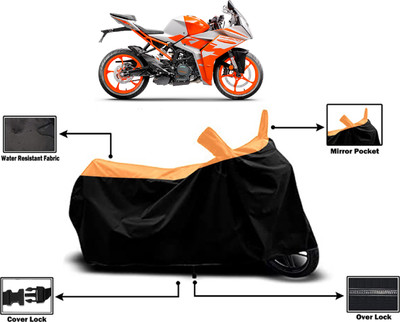 Amexride Two Wheeler Cover for KTM(RC 200 BS6, Orange)