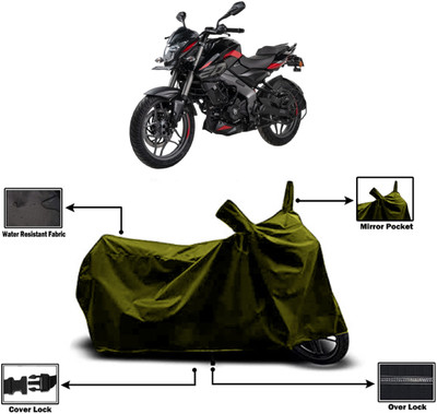 Amexride Two Wheeler Cover for Bajaj(Pulsar 200, Green)