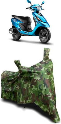 ATBROTHERS Waterproof Two Wheeler Cover for TVS(Scooty Zest BS6, Multicolor, Green)