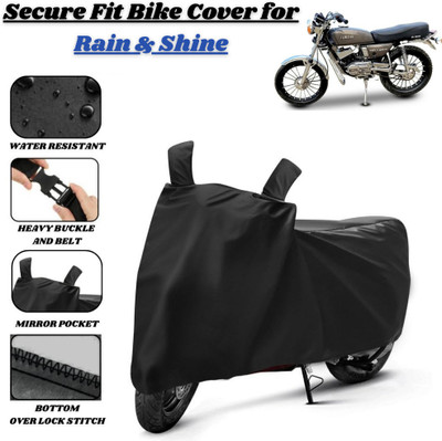Delphinium Waterproof Two Wheeler Cover for Yamaha(RX 100, Black)