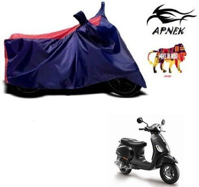 DeepShakshi AUTOMOTIVE Waterproof Two Wheeler Cover for Piaggio(Piaggio Vespa, Red, Blue)