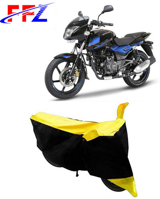 FFZ Waterproof Two Wheeler Cover for Bajaj(Pulsar 160 NS DTS-i, Black, Yellow)