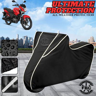 AUTOCAD Waterproof Two Wheeler Cover for Hero(Glamour, Black)