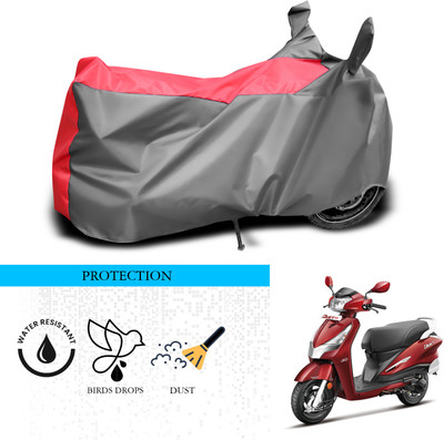 GOSHIV-car and bike accessories Waterproof Two Wheeler Cover for Hero(Duet 125CC, Grey, Red)