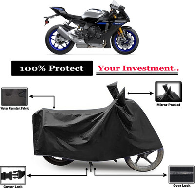 Amexride Two Wheeler Cover for Yamaha(YZF R1 M, Black)