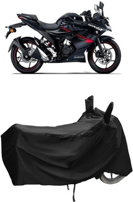 Autoprime Two Wheeler Cover for Suzuki(Gixxer SF, Black)