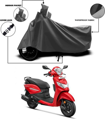 DeepShakshi AUTOMOTIVE Waterproof Two Wheeler Cover for Hero(Pleasure+ 110, Grey)