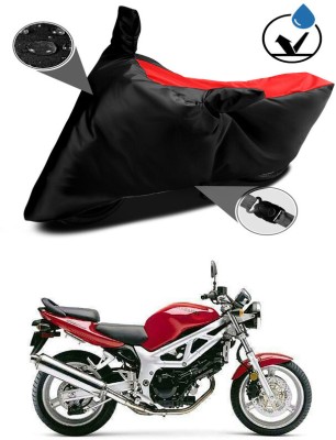 Genipap Two Wheeler Cover for Suzuki(SV 650, Black, Red)