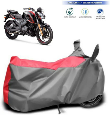 MMSSTAR Waterproof Two Wheeler Cover for TVS(Apache RTR 200 4V, Grey)