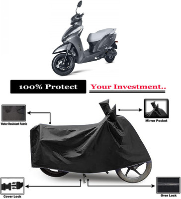 DeepShakshi AUTOMOTIVE Waterproof Two Wheeler Cover for Ampere(Magnus, Black)
