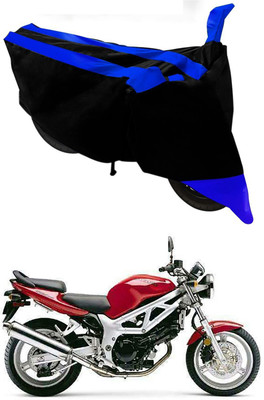 Mdstar Waterproof Two Wheeler Cover for Suzuki(SV 650, Blue, Black)