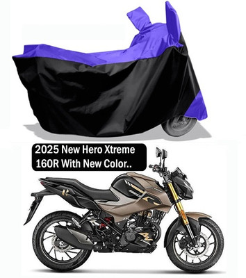 Amexride Two Wheeler Cover for Hero(Xtreme 160 R, Blue, Black)