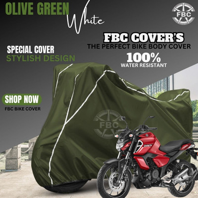 AUTOCAD Waterproof Two Wheeler Cover for Yamaha(FZ-FI, Green)