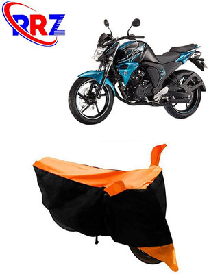 RRZ Waterproof Two Wheeler Cover for Yamaha(FZ-S, Black, Orange)