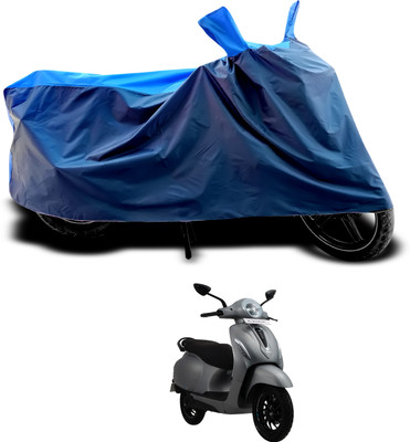 CODOKI Waterproof Two Wheeler Cover for Bajaj(Chetak, Black, Blue)