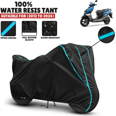 Mwiss Waterproof Two Wheeler Cover for Suzuki(Avenis 125, Black, Blue)
