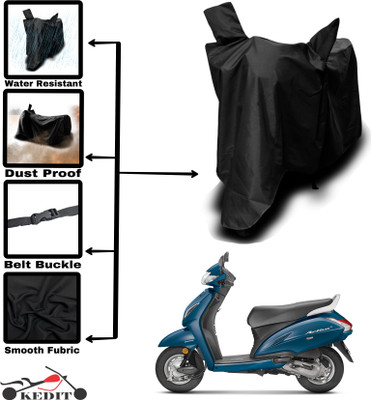 KEDIT Two Wheeler Cover for Universal For Bike(Activa 4G, Black)