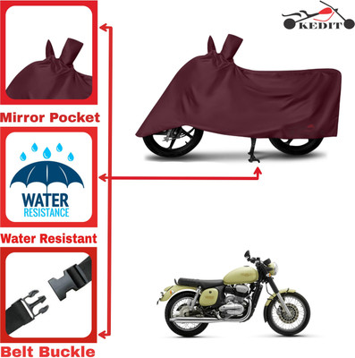 KEDIT Two Wheeler Cover for JAWA(42, Maroon)