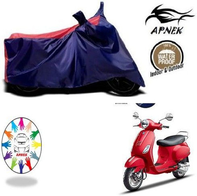 DeepShakshi AUTOMOTIVE Waterproof Two Wheeler Cover for Piaggio(Vespa VXL, Blue, Red)