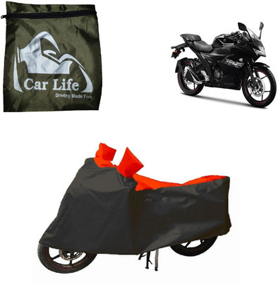 Car Life Waterproof Two Wheeler Cover for Suzuki(Gixxer SF 150, Red, Black)