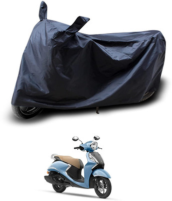 AASHTIK MART Two Wheeler Cover for Yamaha(Fascino 125 FI, Black)