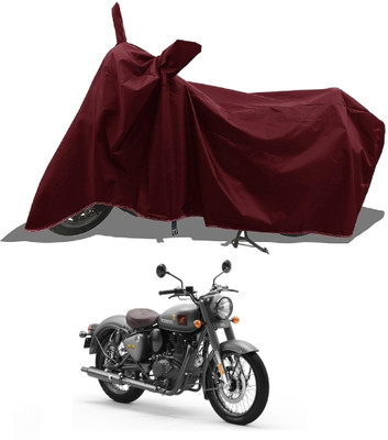 DeepShakshi AUTOMOTIVE Waterproof Two Wheeler Cover for Royal Enfield(Classic 350 Signals, Maroon)