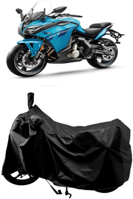 AutoKick Two Wheeler Cover for CFMoto(650GT BS6, Black)
