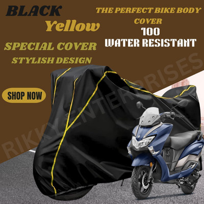 Shiv Kanha Waterproof Two Wheeler Cover for Suzuki(Burgman Street, Black)