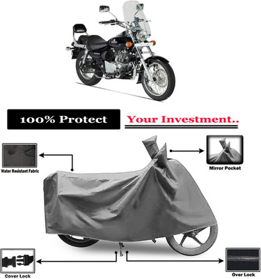 Amexride Two Wheeler Cover for Bajaj(Avenger 220 DTS-i, Grey)