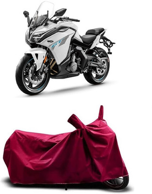 Coxtor Waterproof Two Wheeler Cover for CFMoto(650GT BS6, Maroon)