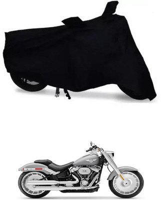 THE REAL ARV Waterproof Two Wheeler Cover for Harley Davidson(Fat Boy, Black)